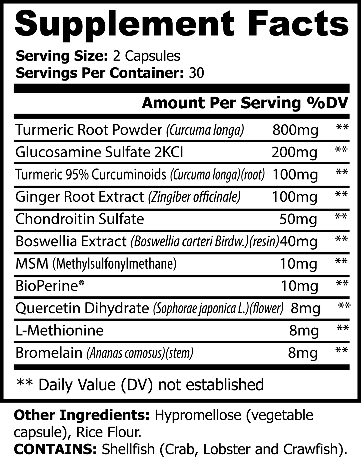 Platinum Turmeric Pure Vitality Capsules